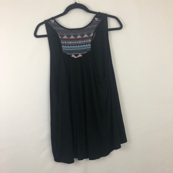 Bozzolo Black Tank with Aztec Details - Picture 4 of 4